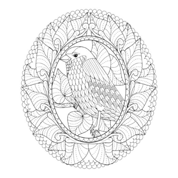 Printout Bird Mandalas Coloring #1 (31 Pages) - Picture 4 of 6